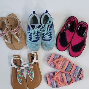 Girl's size one shoe bundle for summer